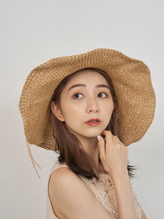 リボン付き麦わら帽子 CPA14093