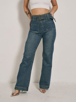 ウエストベルトデニムパンツ DPB48026