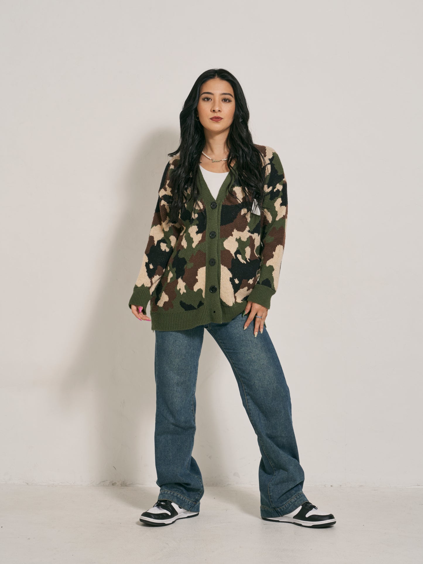 カモフラニットカーディガン DPB48041