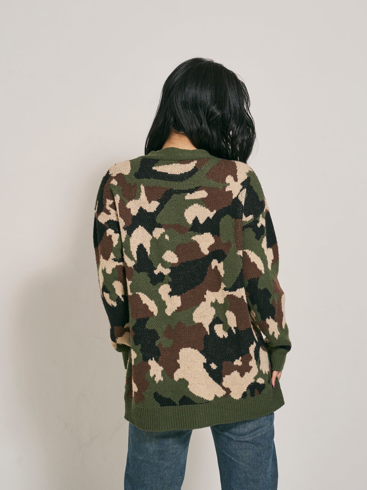 カモフラニットカーディガン DPB48041