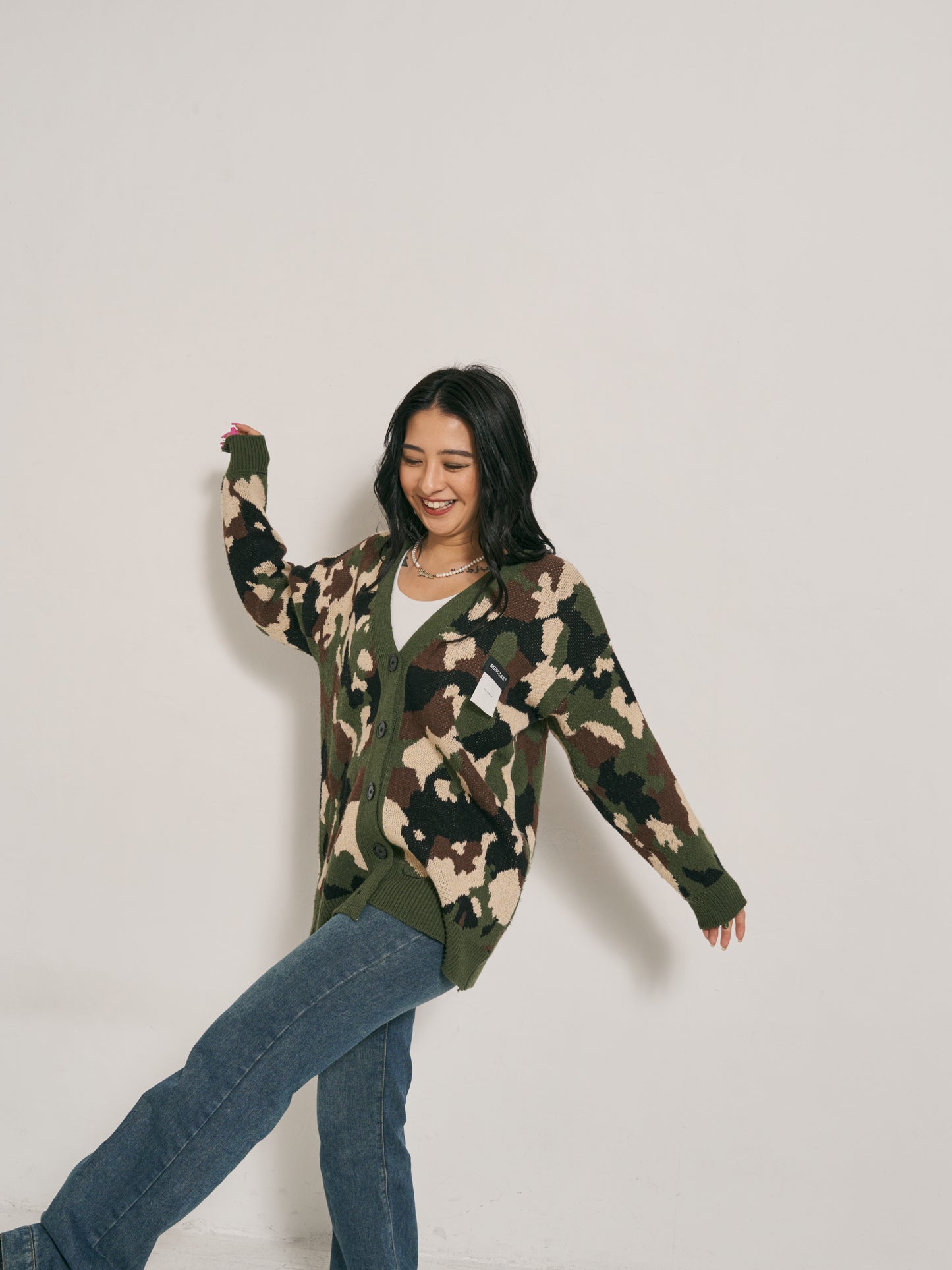 カモフラニットカーディガン DPB48041