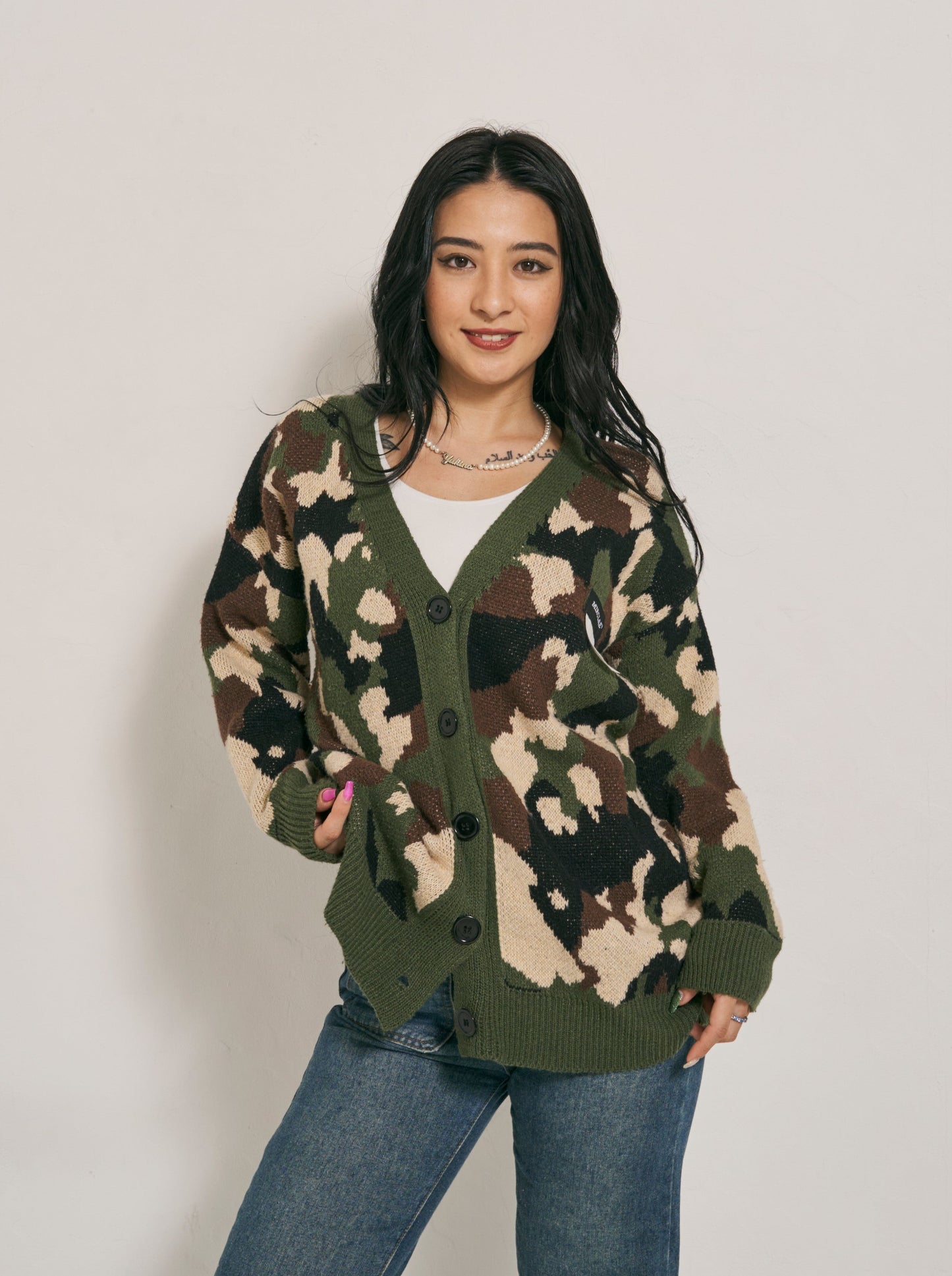 カモフラニットカーディガン DPB48041