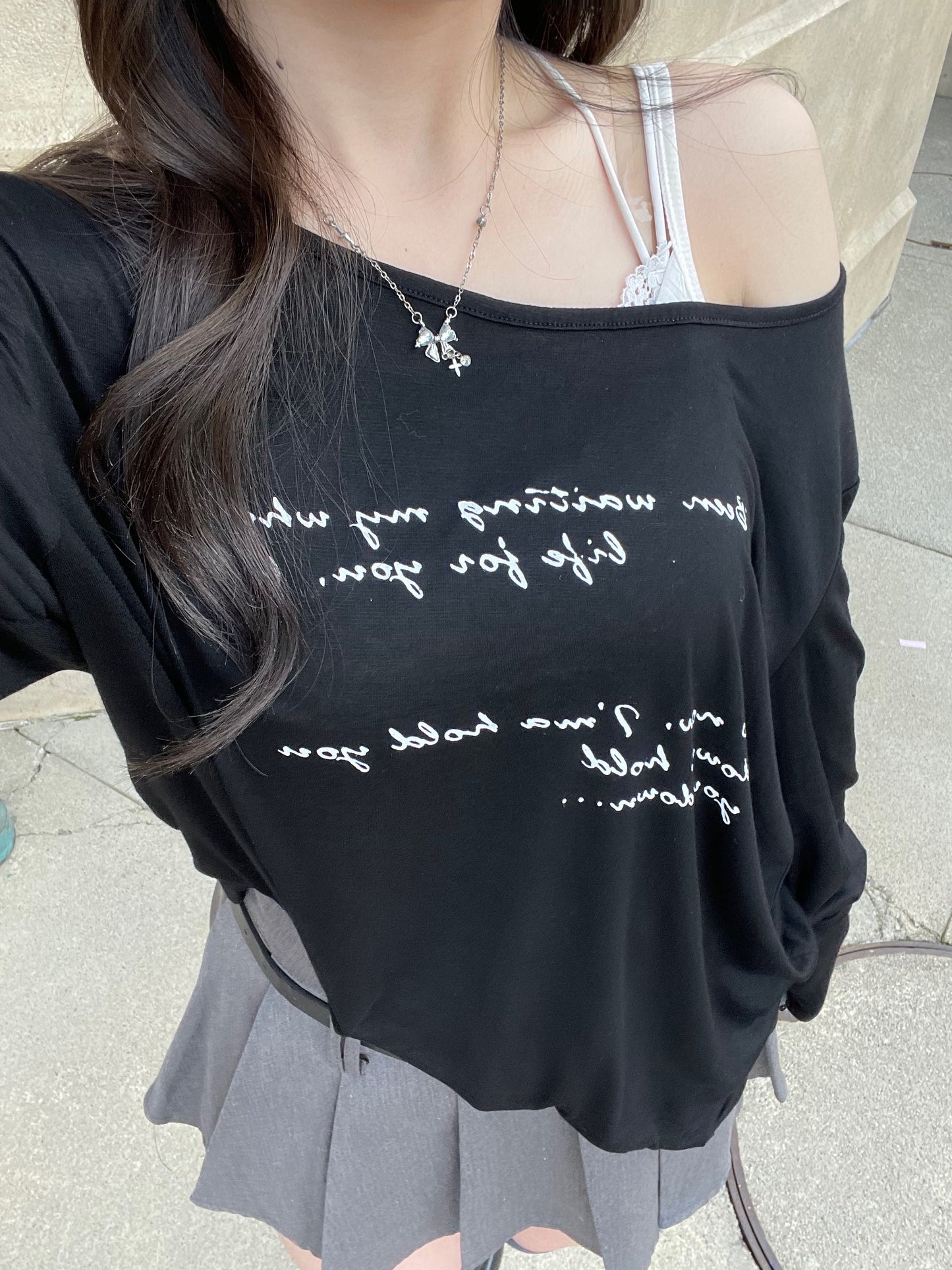 レタリングルーズTシャツ DPB74004