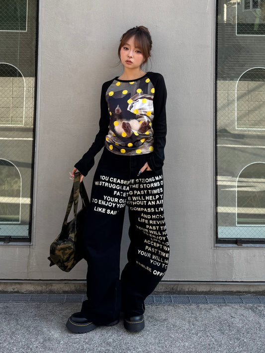 レタリングロゴワイドパンツ DPB86186