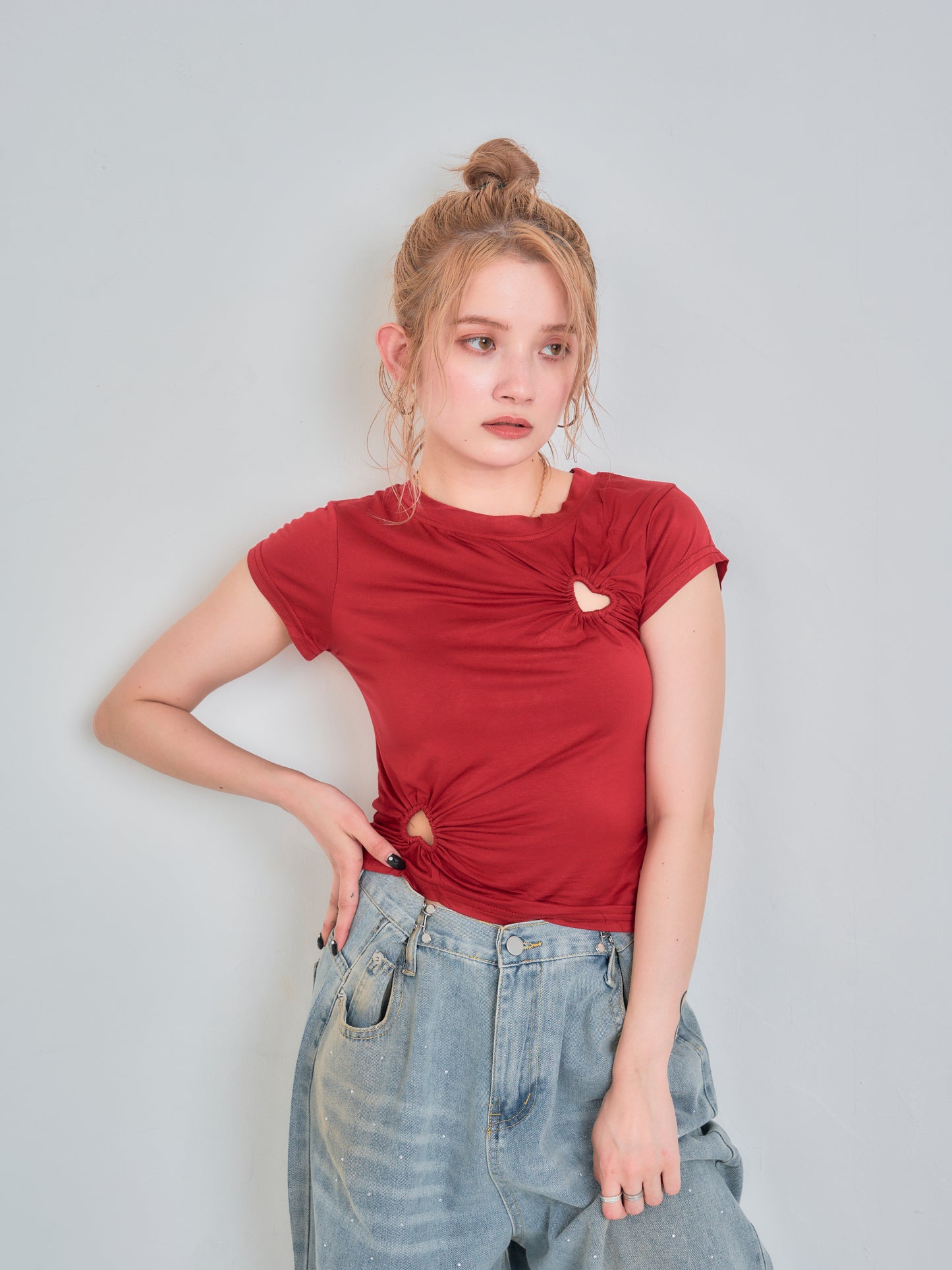 ダブルハートTシャツ DPB75036