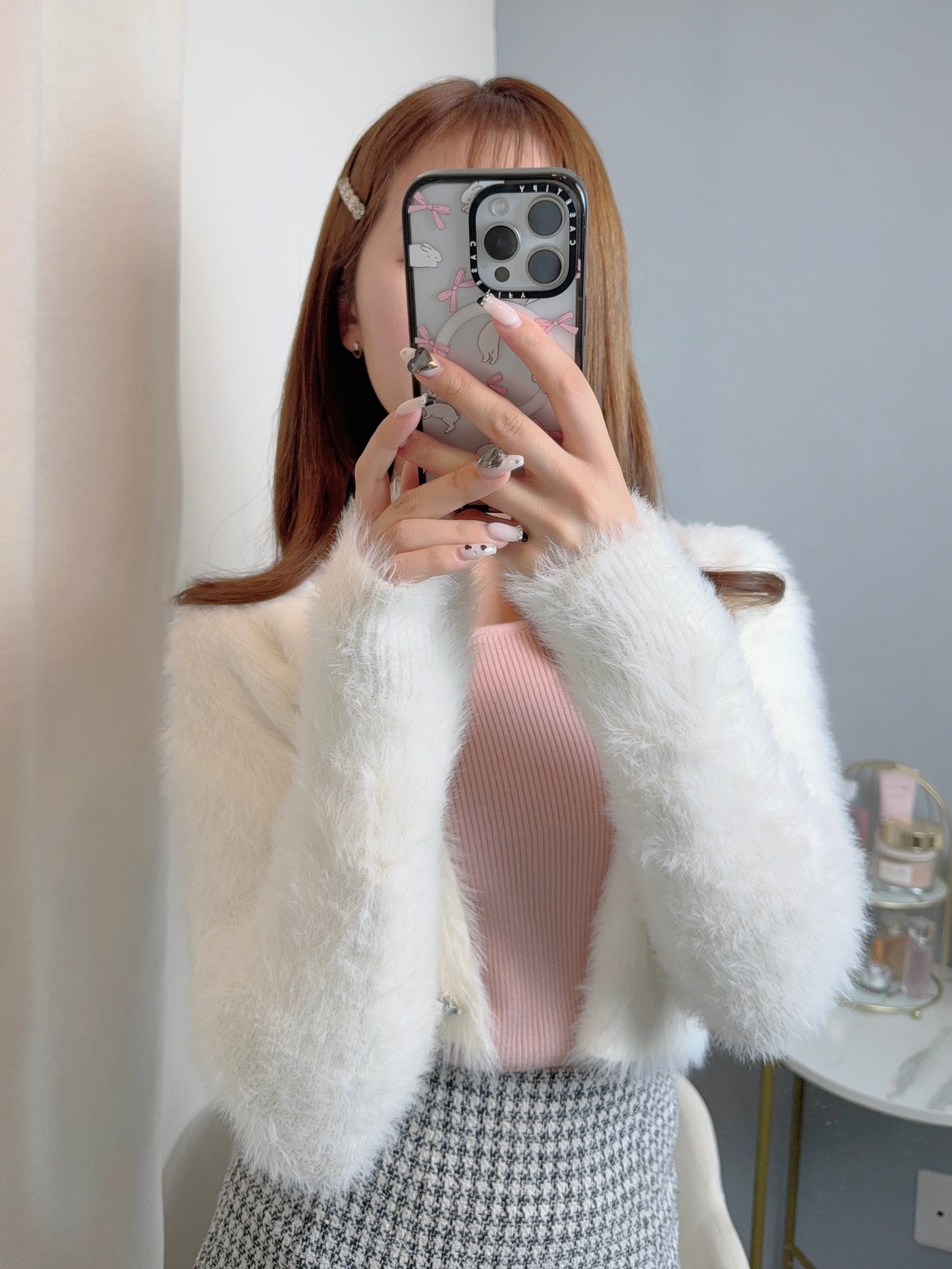 シャギーニットカーディガン CPA32054