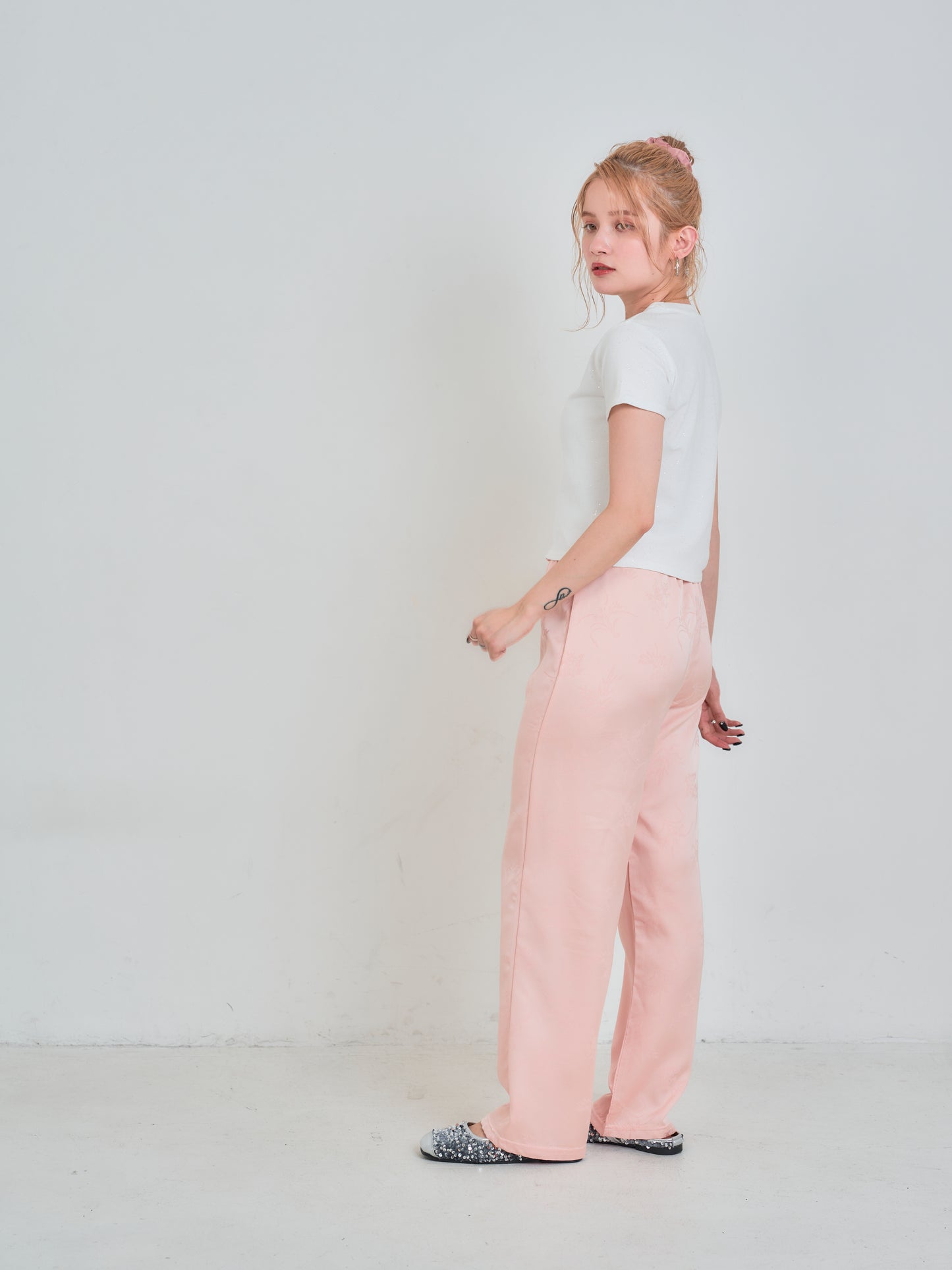 パールリボンラメTシャツ DPB75031