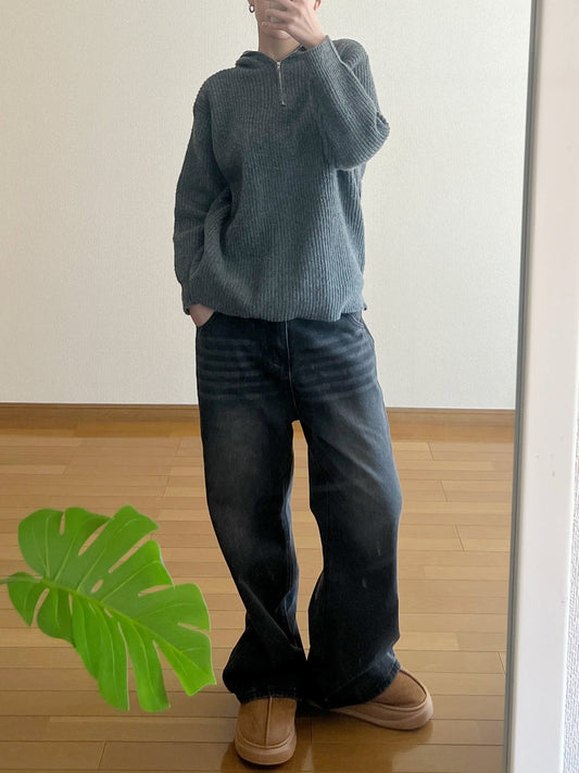 ウォッシュ加工ローライズデニムパンツ DPA69199