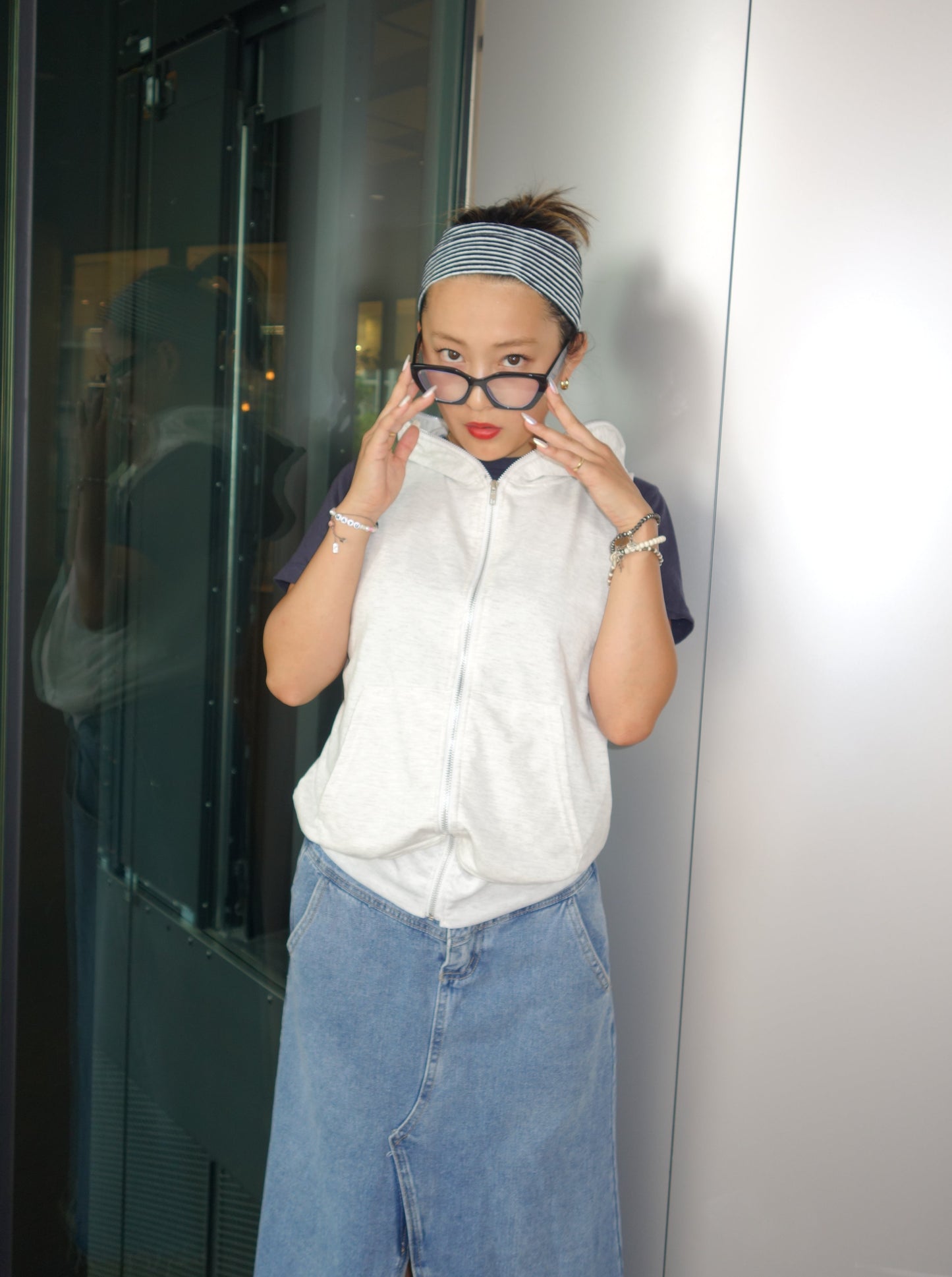 ノースリーブフルジップパーカー DPA14323