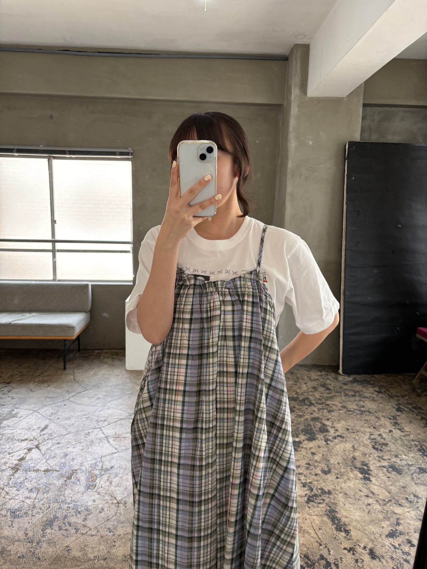 シフォンチェックキャミワンピース DPB84143