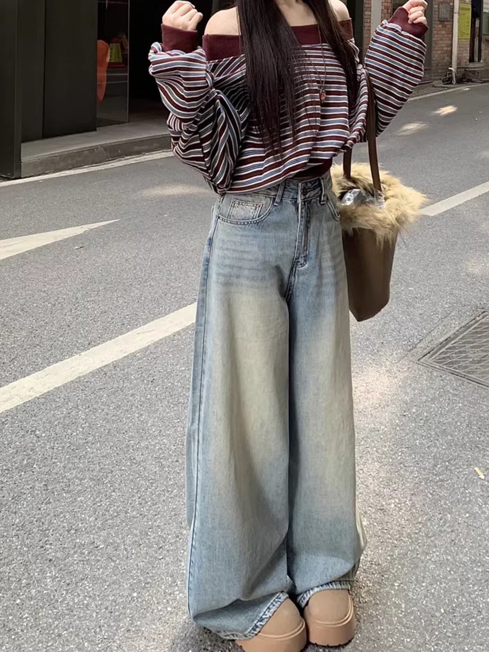 ルーズワイドデニムパンツ DPB71635