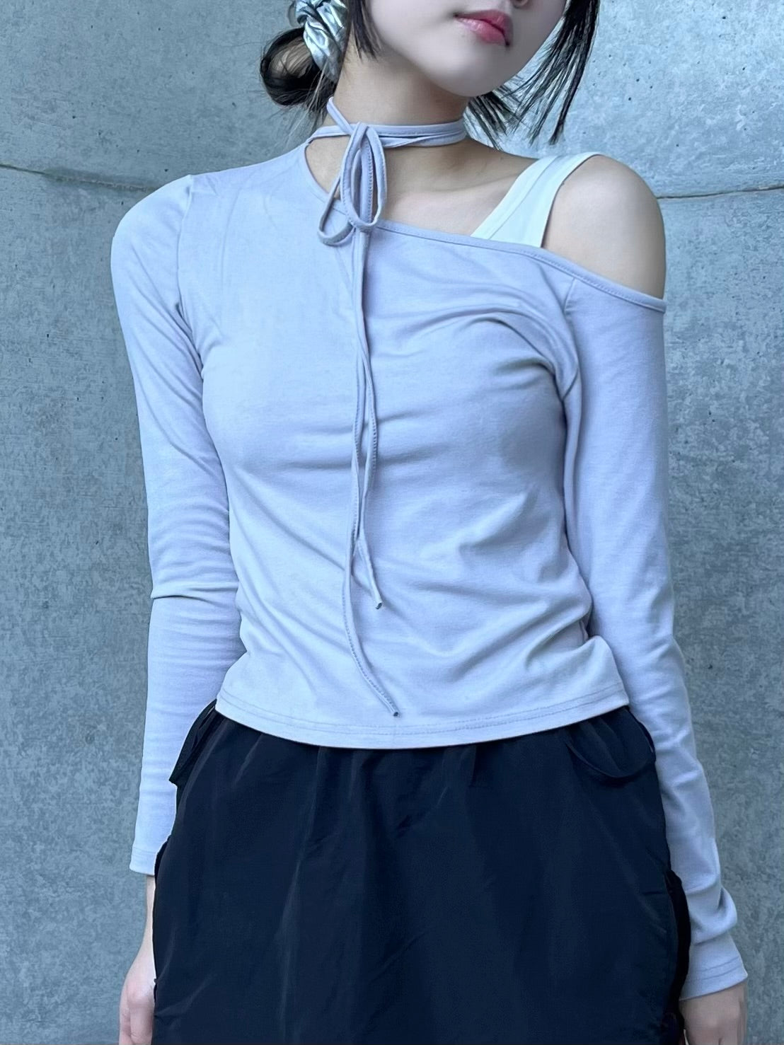 クロップドリボンロングTシャツ DPB65037