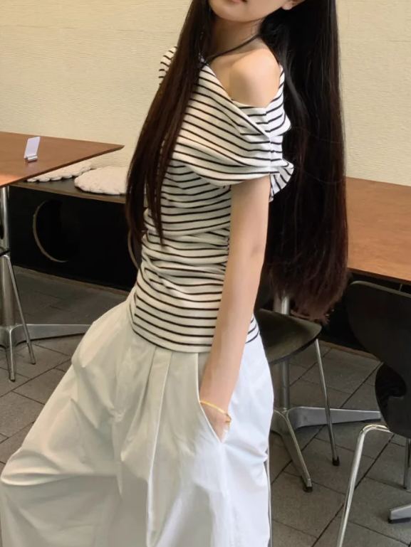 ワンショルボーダーTシャツ DPB71766