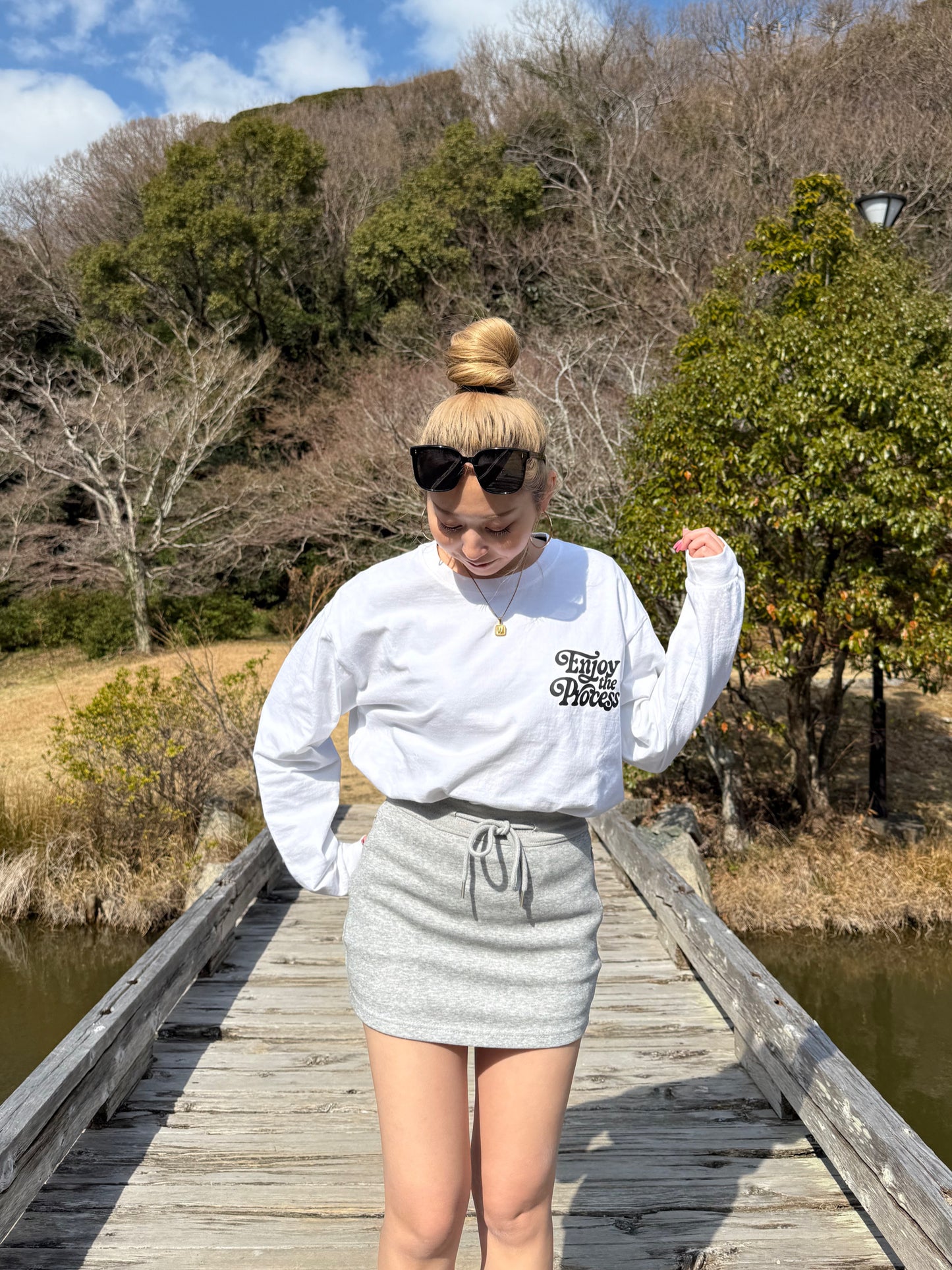 ユニセックスロゴロングスリーブTシャツ DPB73254