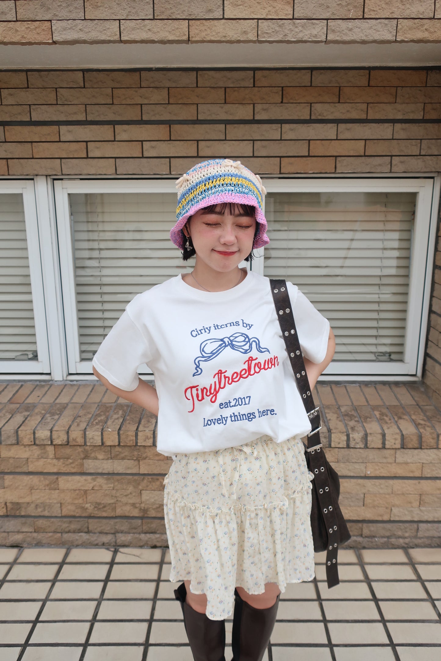 リボン刺繍Tシャツ DPB76041
