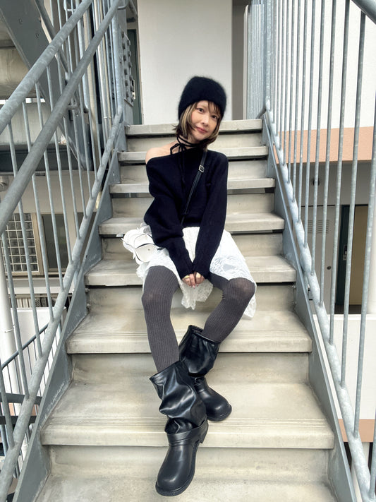 ミドル丈ルーズブーツ DPB79214