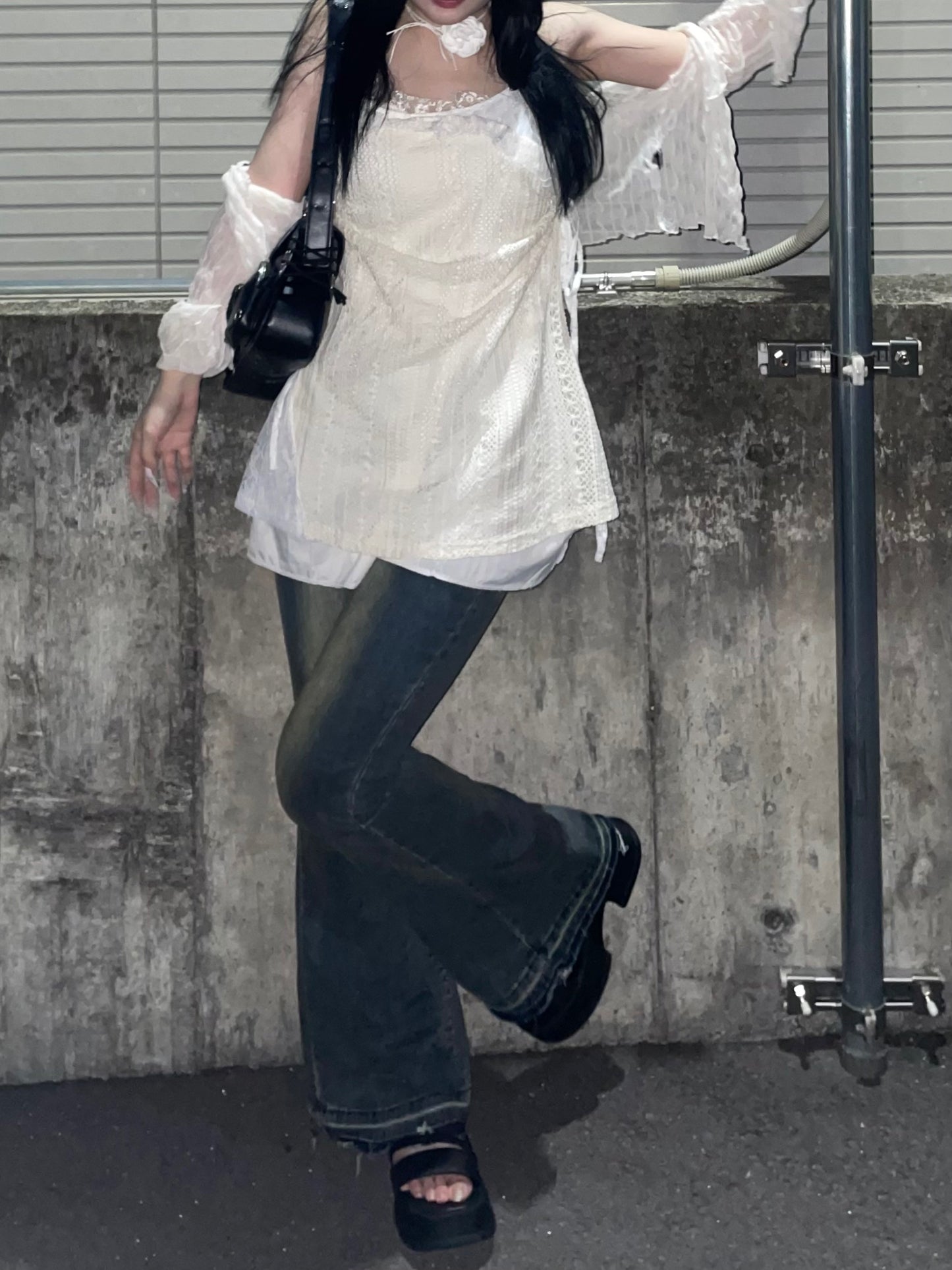 バックファスナー厚底サンダル DPB74019