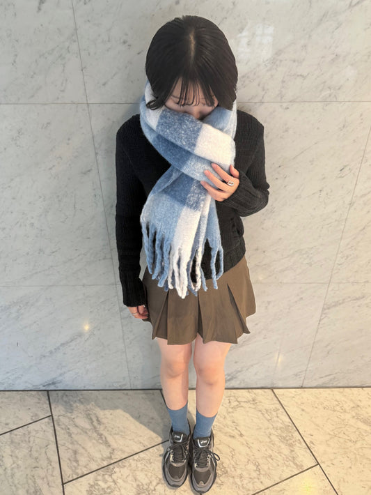 チェック柄ボリュームマフラー DPB93034