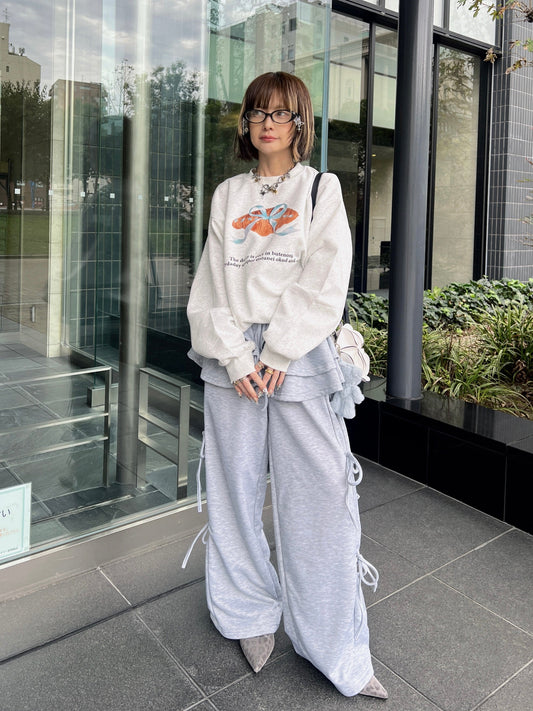 スカートレイヤードリボンスウェットパンツ DPB79200