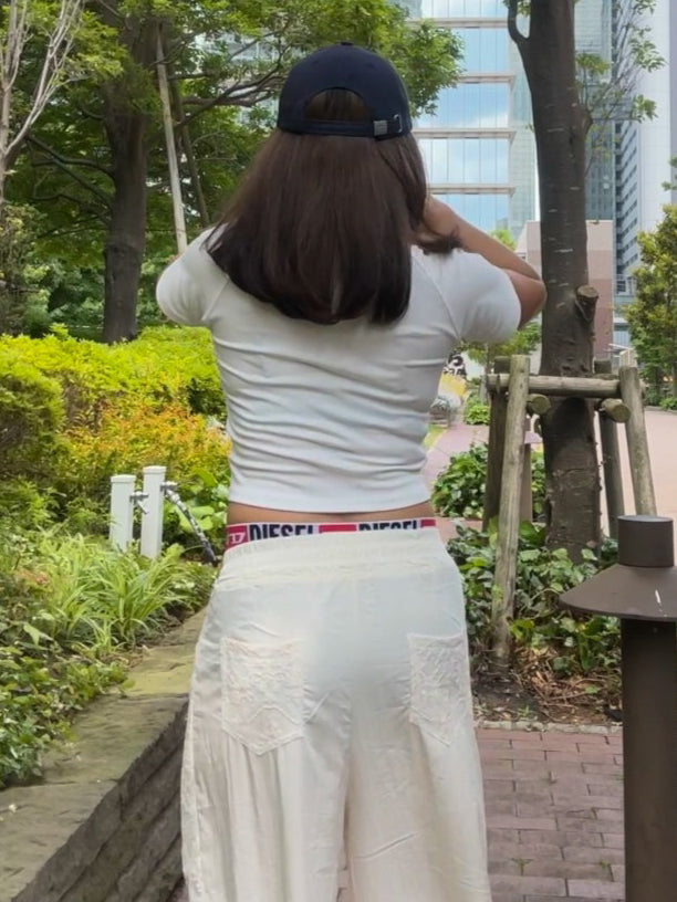 マーブルクロップドTシャツ DPA14445