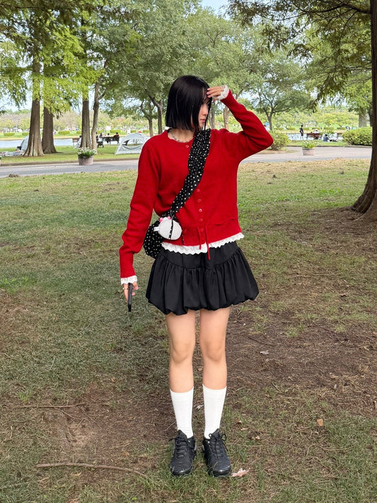 フリル付きカーディガン DPB93019