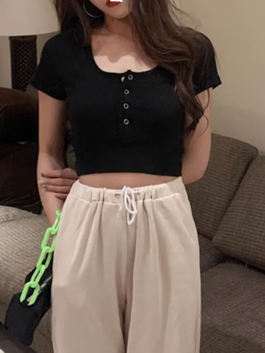 クロップドハーフスナップトップス DPB71702