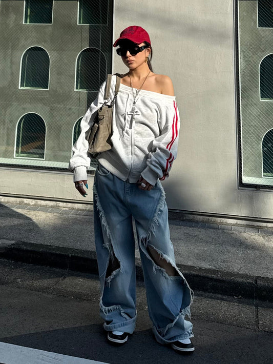 オフショルジップスウェット DPB86105