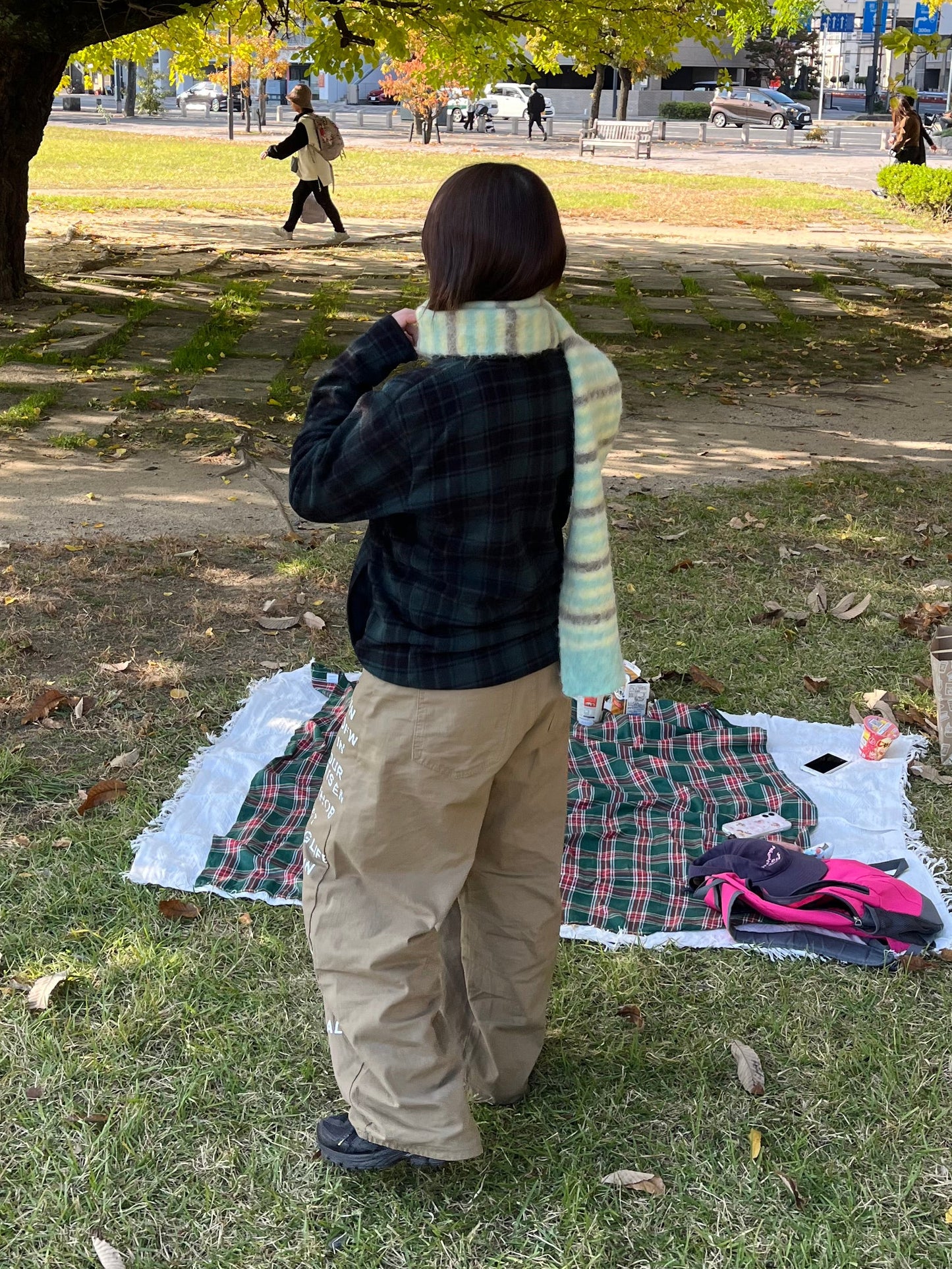 ボーダーカラーマフラー DPB97005