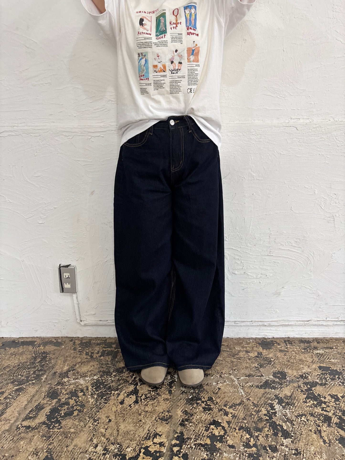 ワイドシルエットデニムパンツ DPB84161