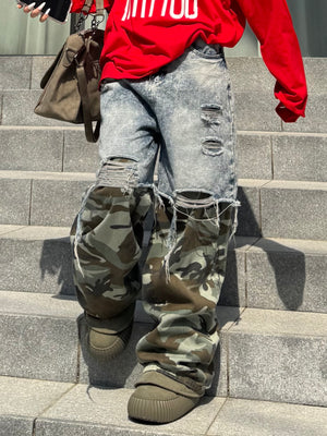 ドッキングカモフラデニムパンツ DPB86026