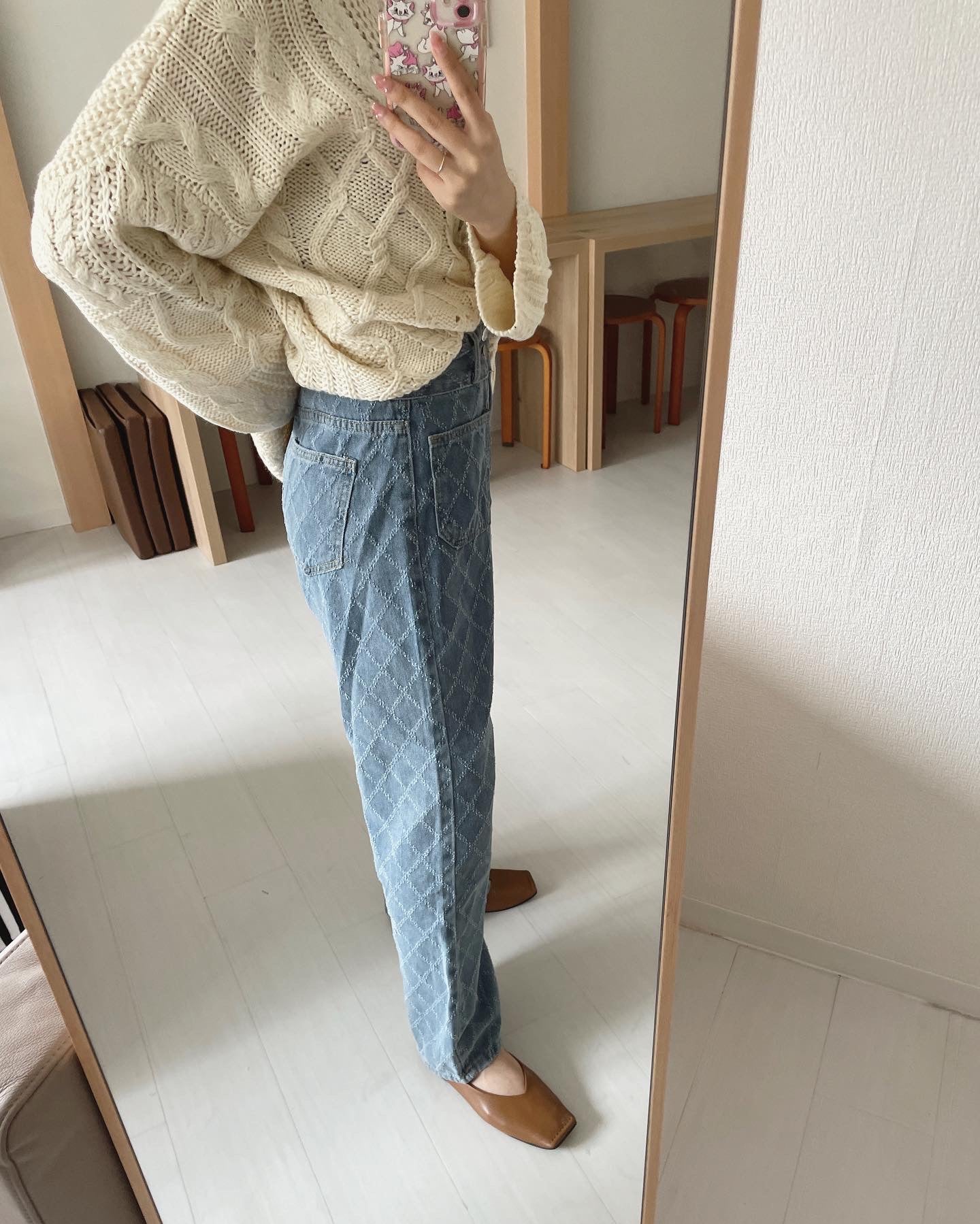 ダイヤカットデニムパンツ CPA38001