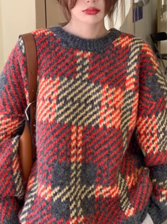 オーバーチェックセーター CPA42265