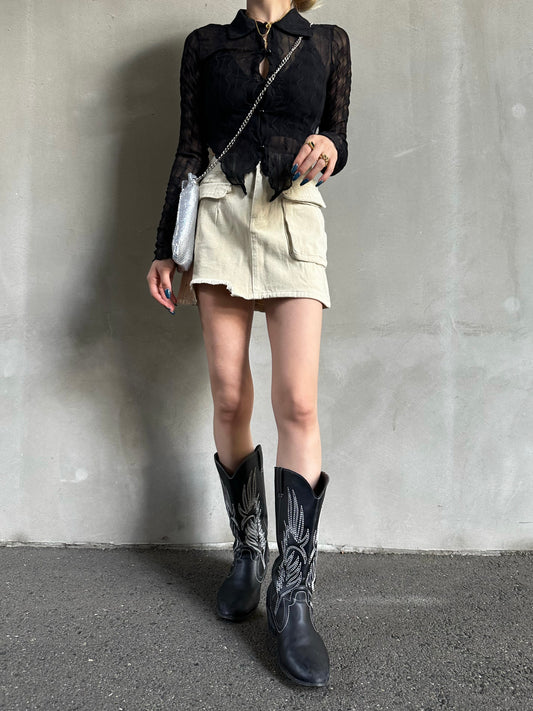 ショートデニムスカート DPB26190