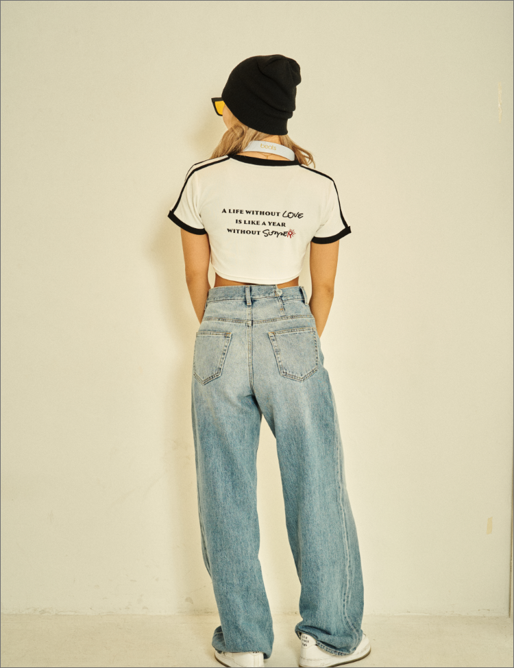RiTyle CROPPED RINGER TEE