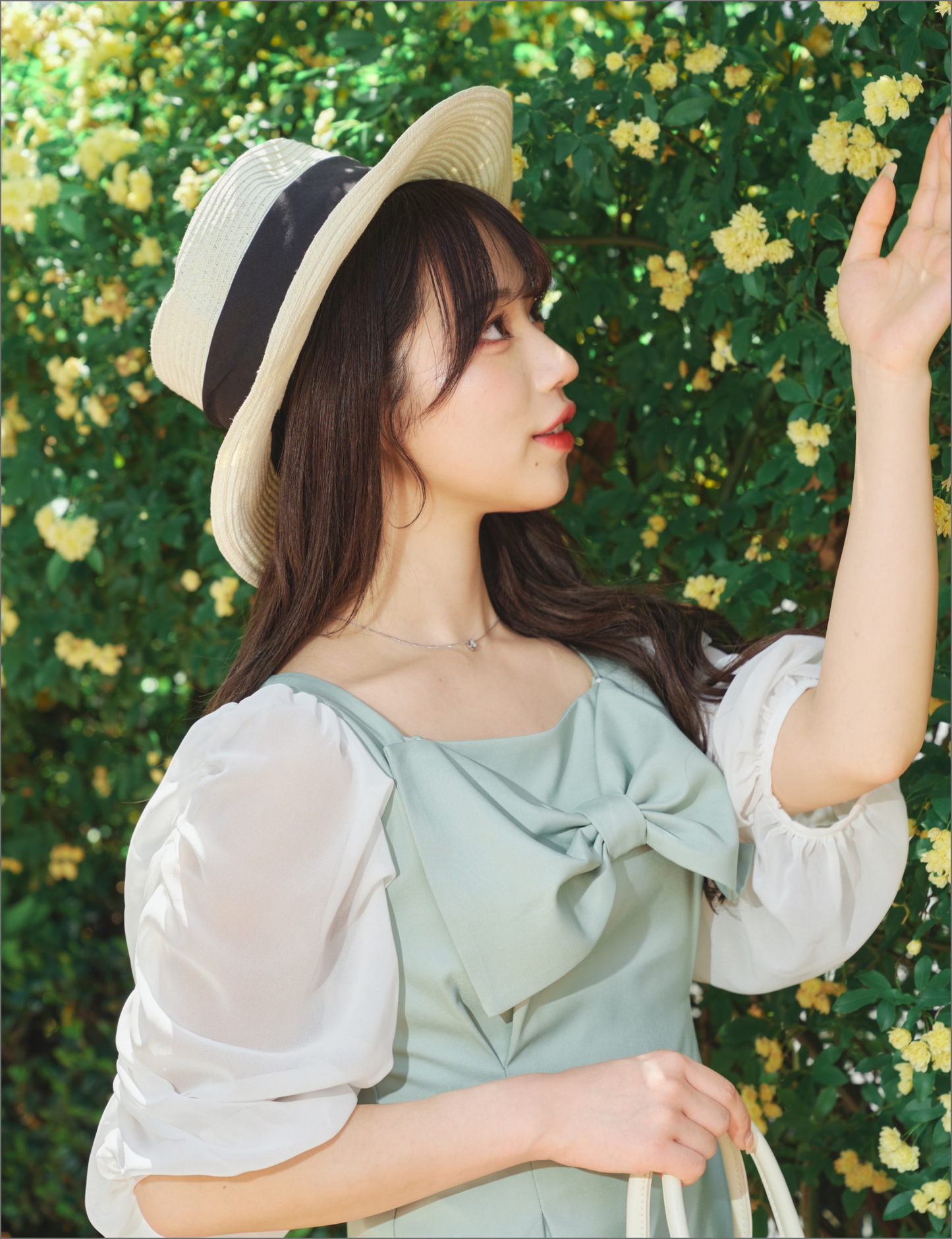 2wayパフスリーブワンピース