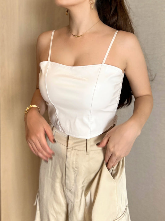 フェイクレザーレースキャミソール DPB56006