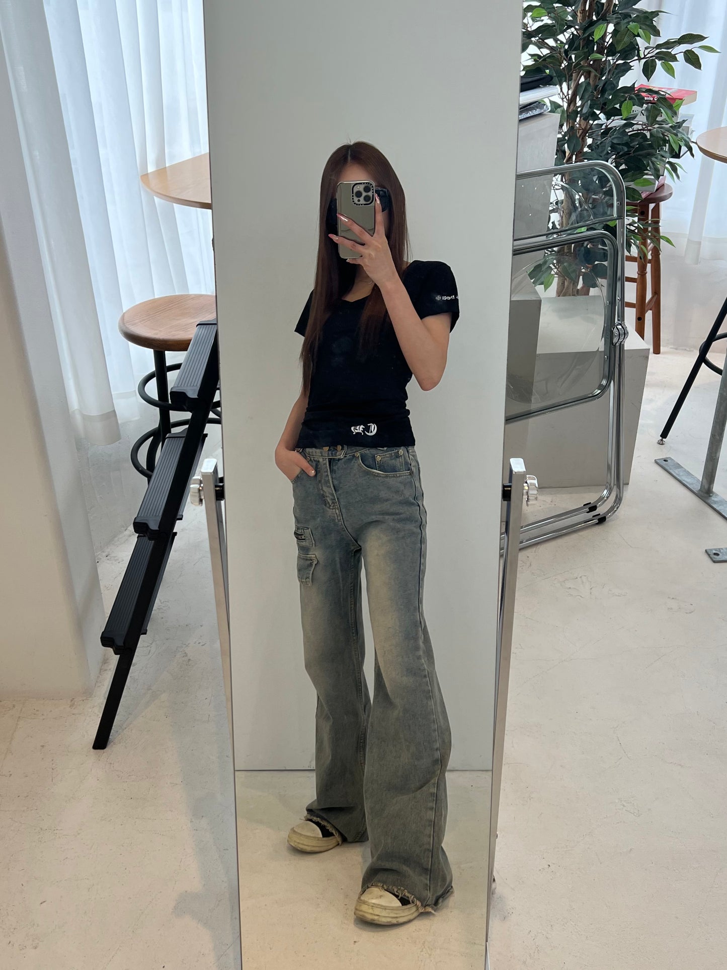 ハイウエストストレートデニムパンツ DPB06112