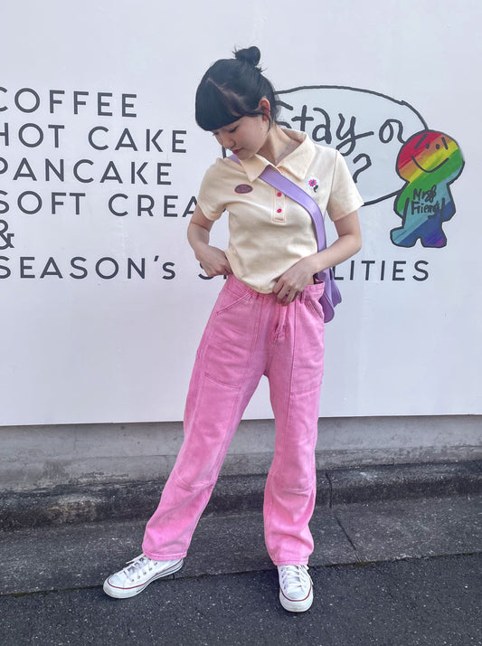 ハイウエストピンクデニムパンツ DPA43177