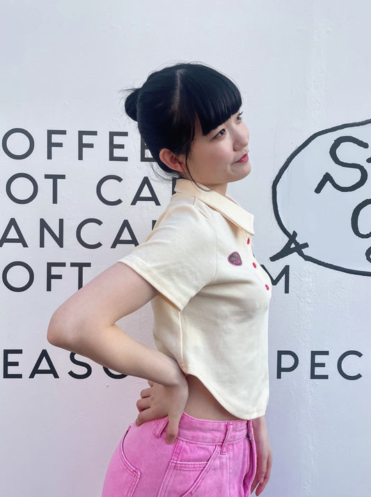 クロップドポロTシャツ DPA43174