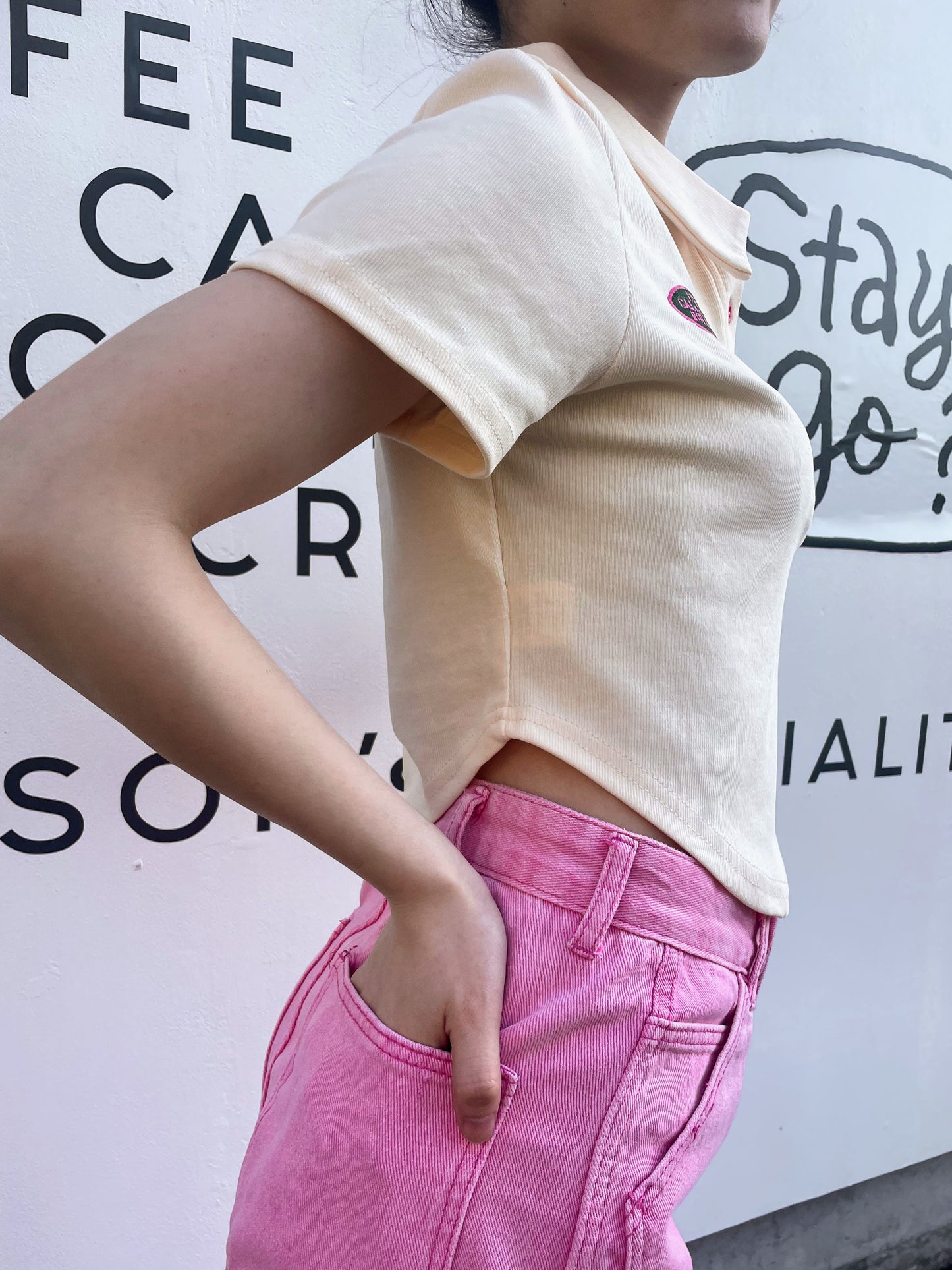 クロップドポロTシャツ DPA43174