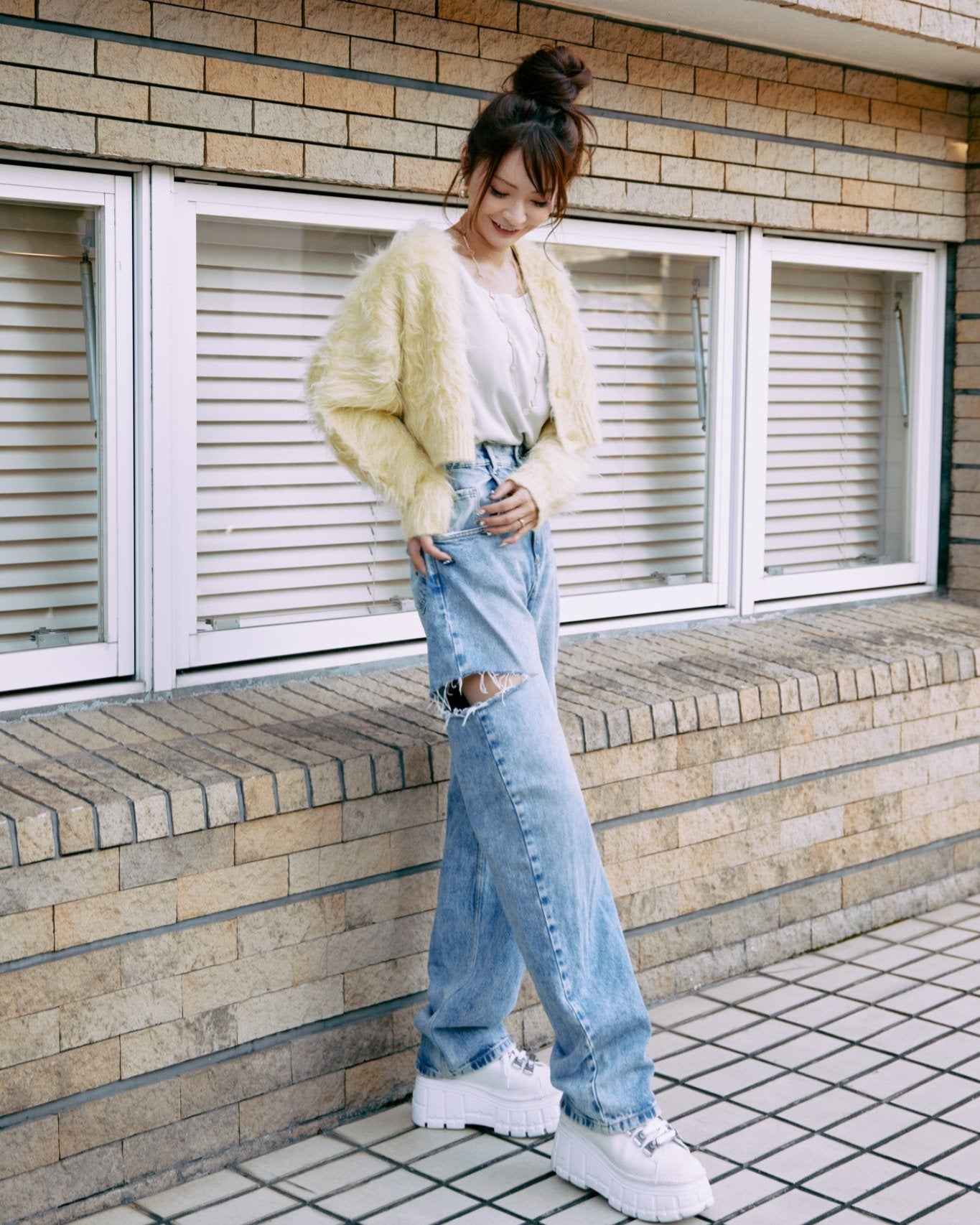 【成瀬愛里】slim warmer tops【basic】