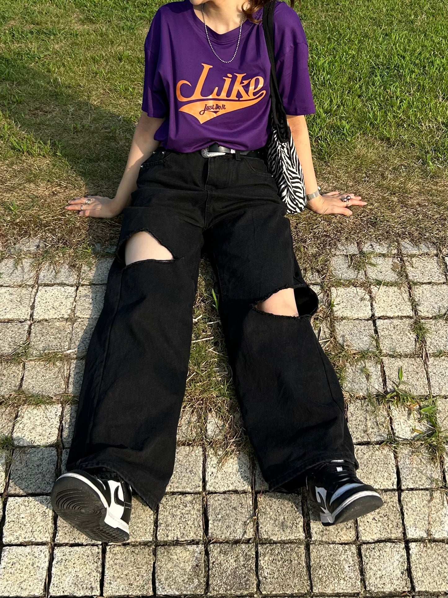 パープルロゴTシャツ DPA61236