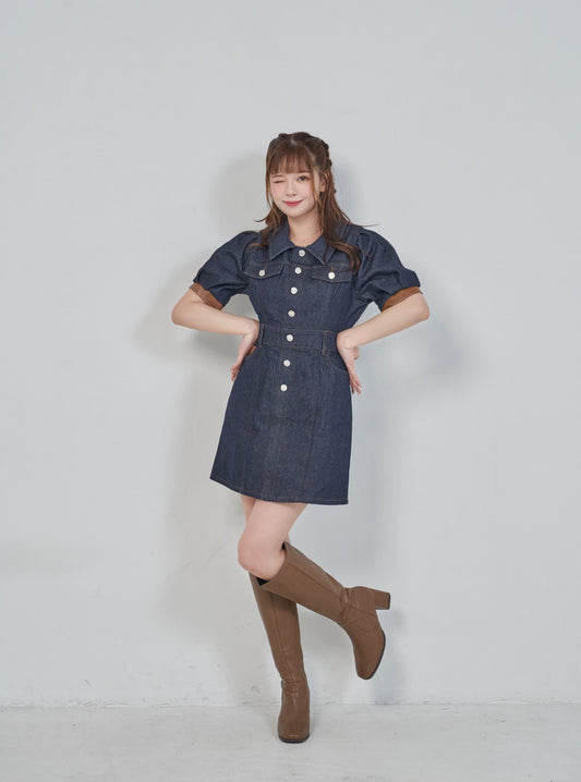 2way デニムワンピース