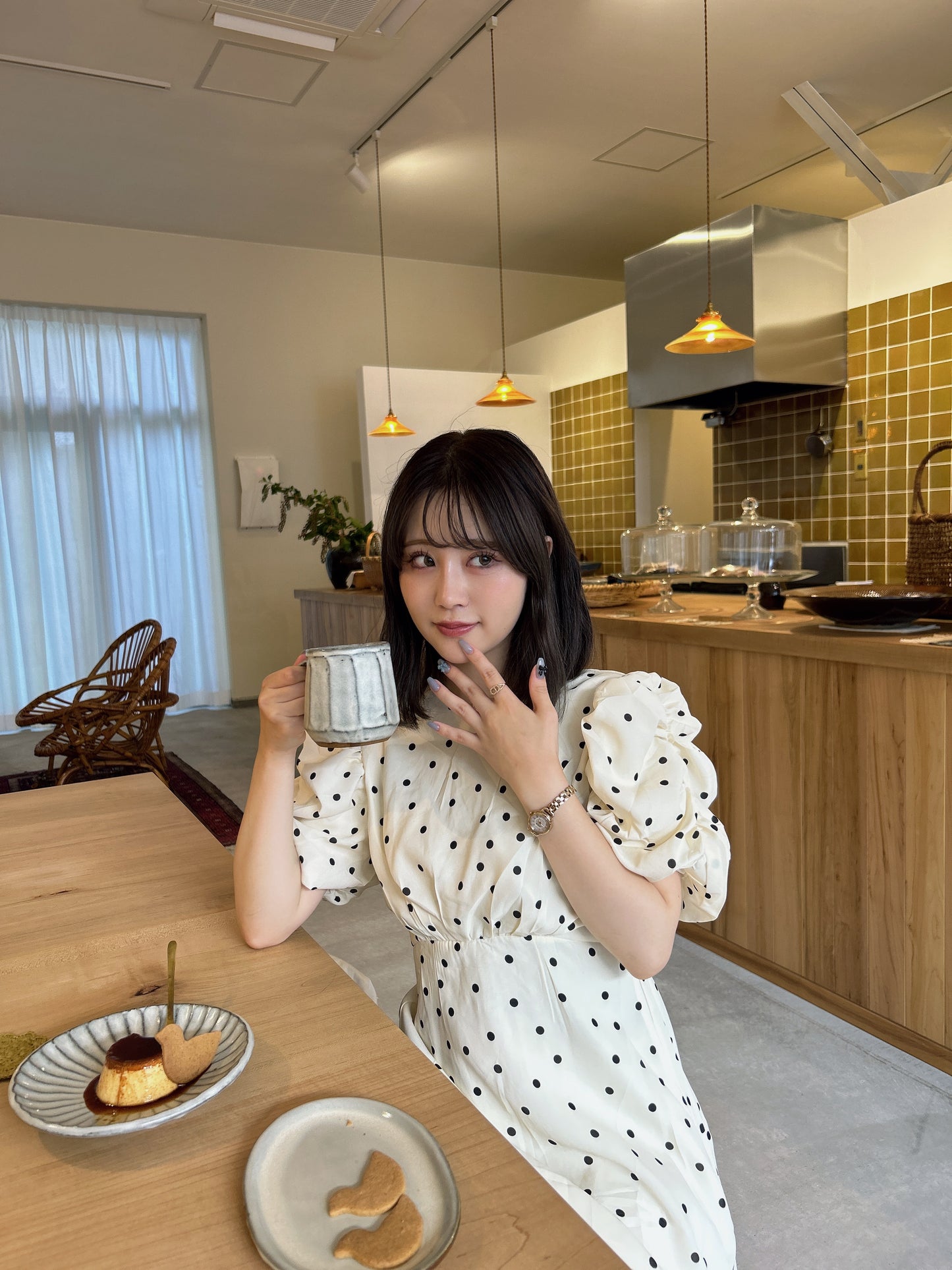 バックリボンドットワンピース CPA22098