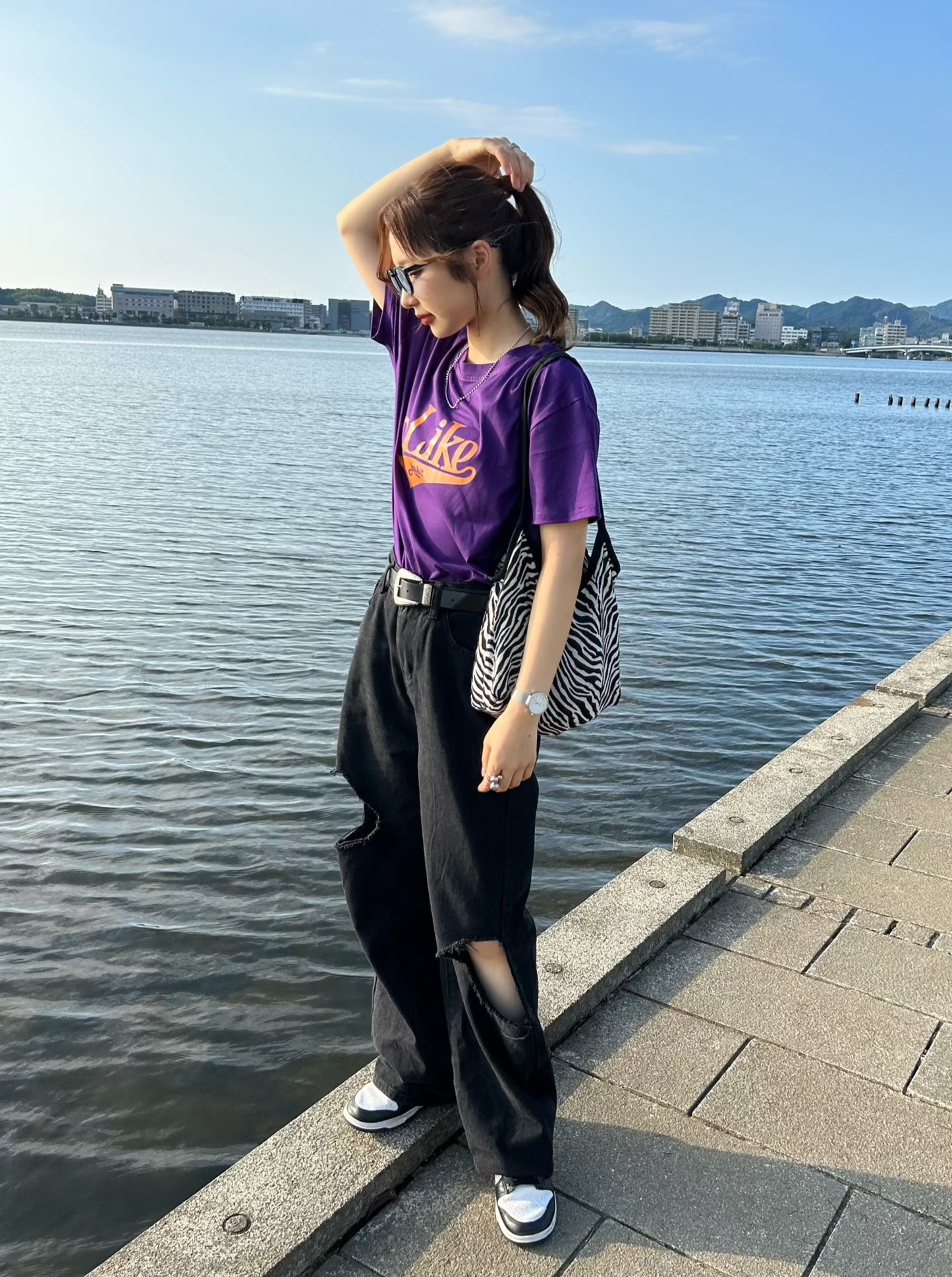 パープルロゴTシャツ DPA61236
