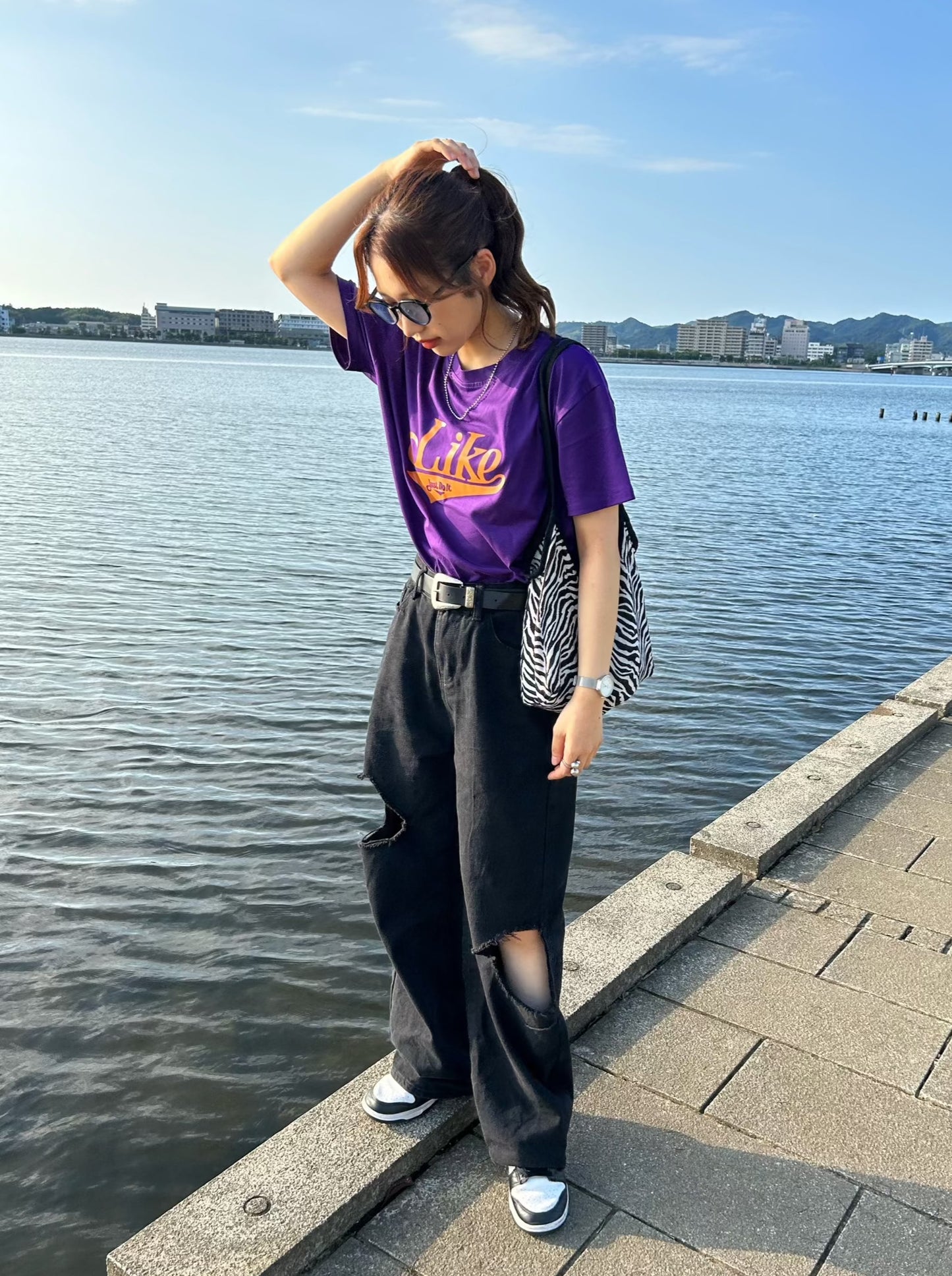 パープルロゴTシャツ DPA61236