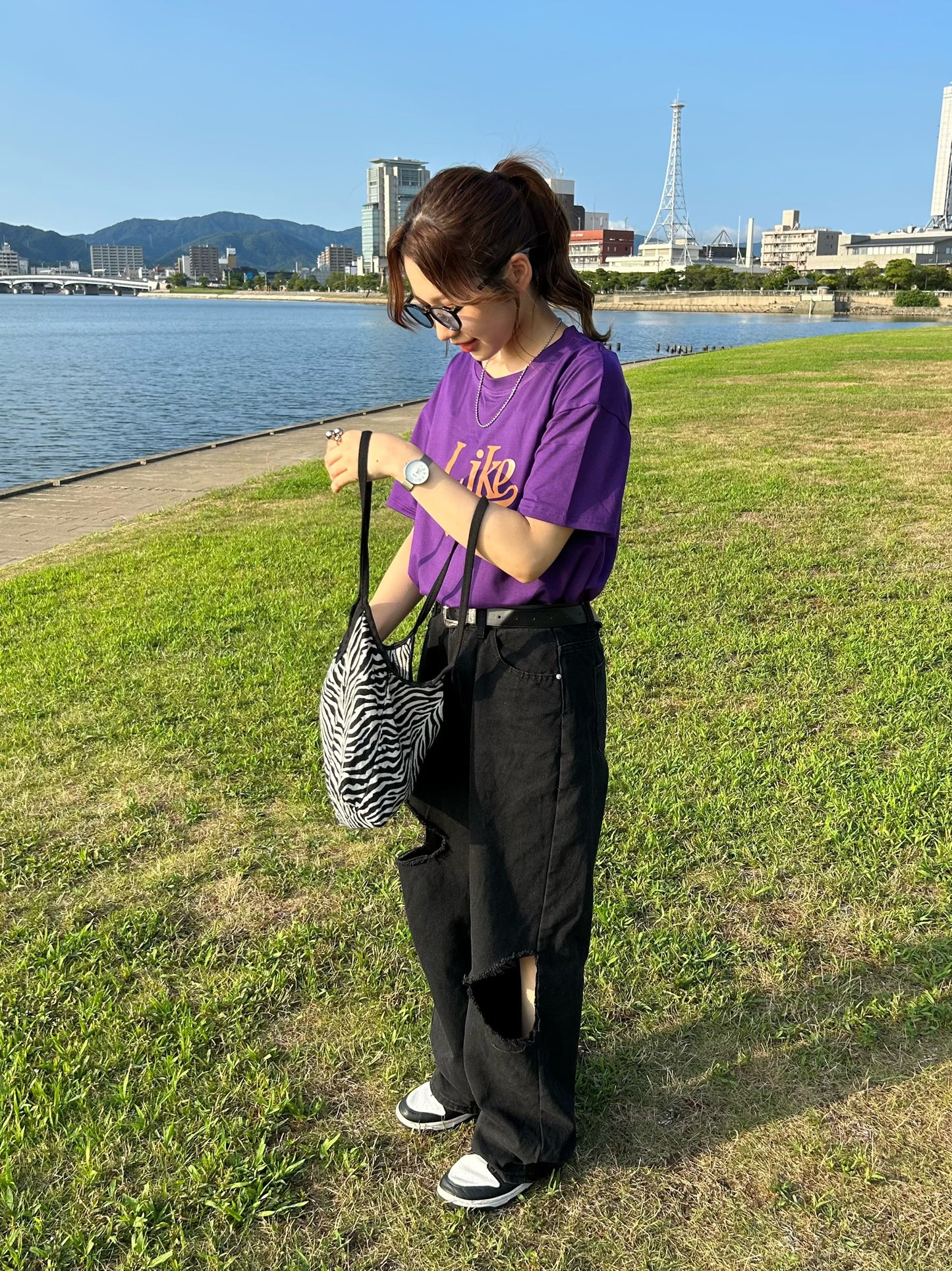 パープルロゴTシャツ DPA61236