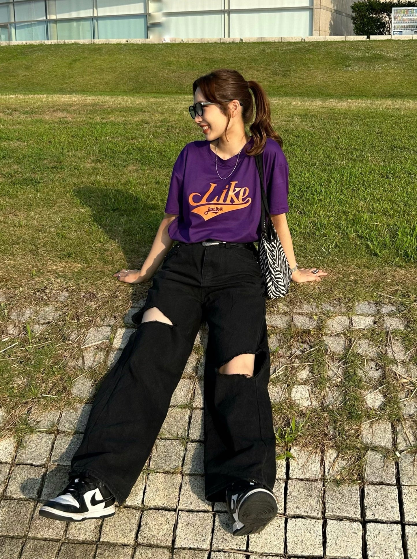 パープルロゴTシャツ DPA61236