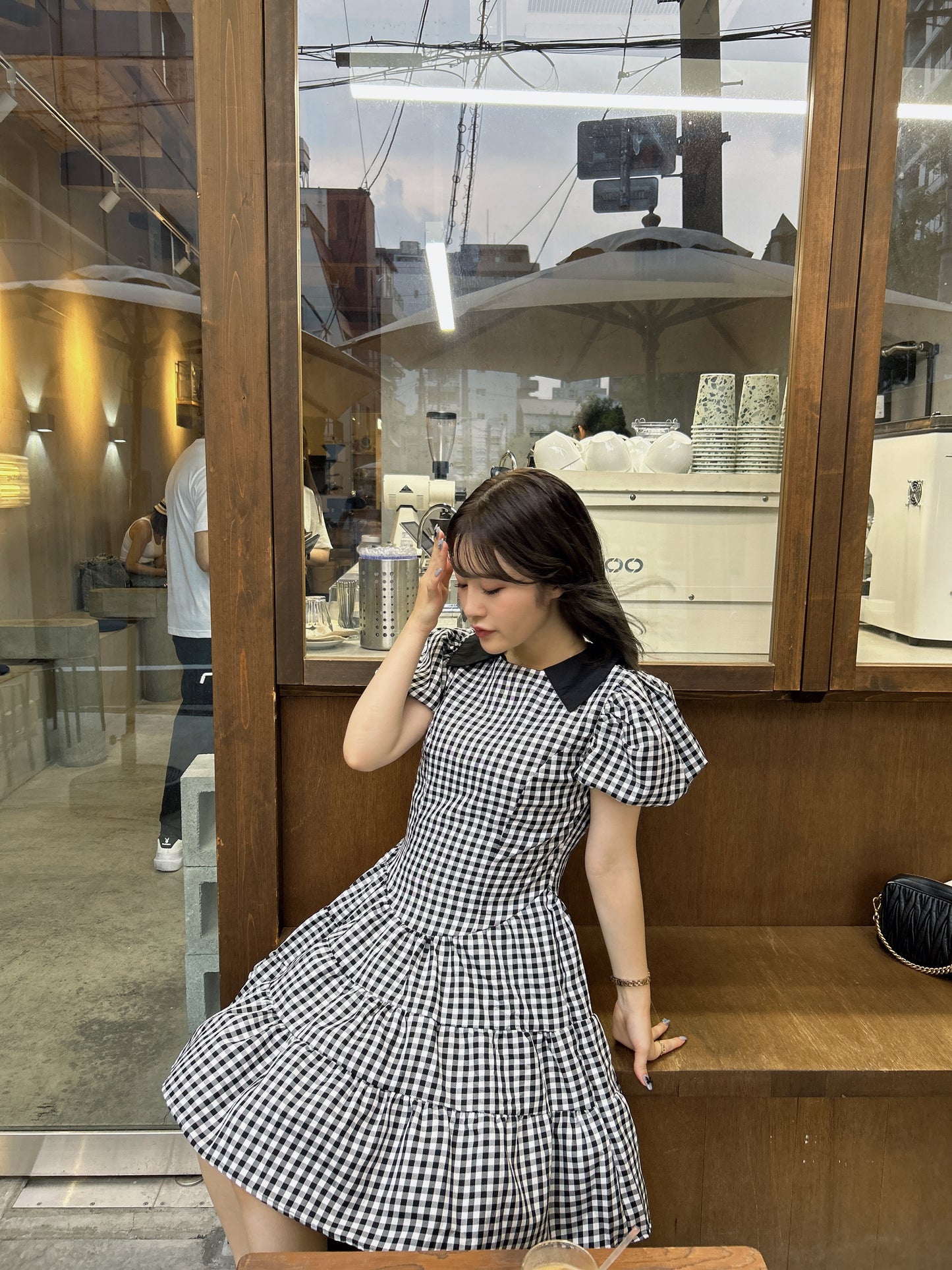 ギンガムチェックミニワンピース CPA22095