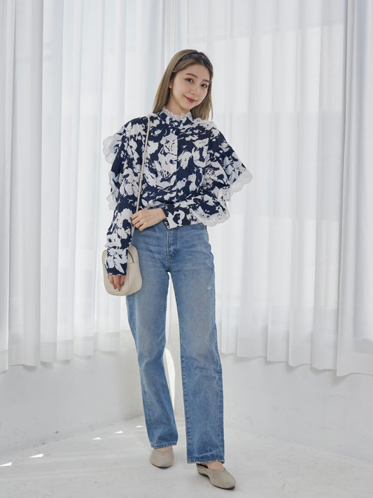 フラワーフリルブラウス CPA14054